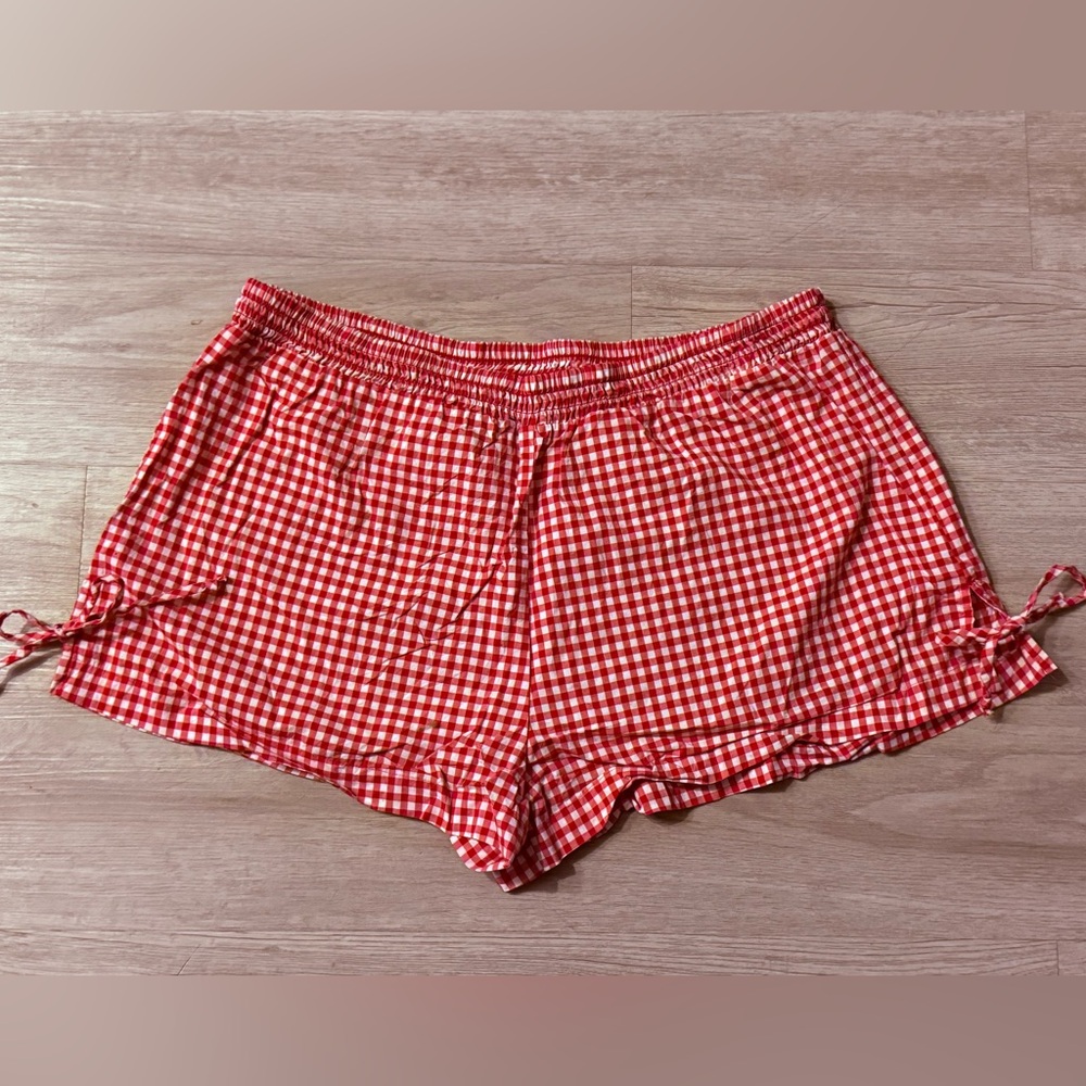 Wild Fable Red Checkered Shorts